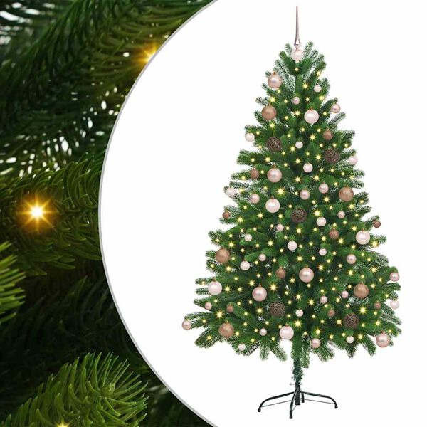 vidaXL Sapin de No&euml;l avec 300 LED avec support Vert 180 cm PE