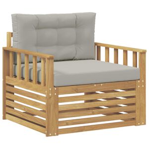 vidaXL Canap&eacute; d&rsquo;ext&eacute;rieur Polyester Blanc et gris clair