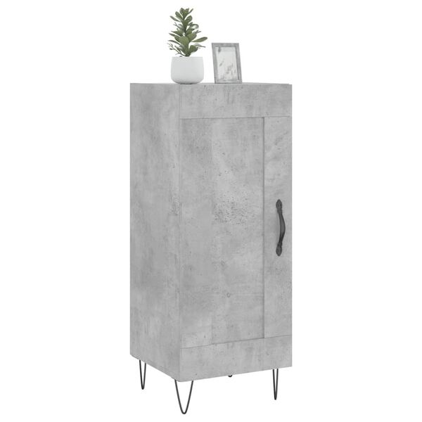 vidaXL Buffet Gris béton 34,5x34x90 cm Bois d'ingénierie