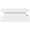 vidaXL Table basse avec lumi&egrave;res LED blanc 90x50x40 cm