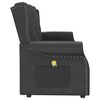 vidaXL Fauteuil de massage inclinable 3places noir brillant similicuir