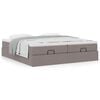 VidaXL Cadre de lit ottoman avec matelas taupe 200x200cm tissu