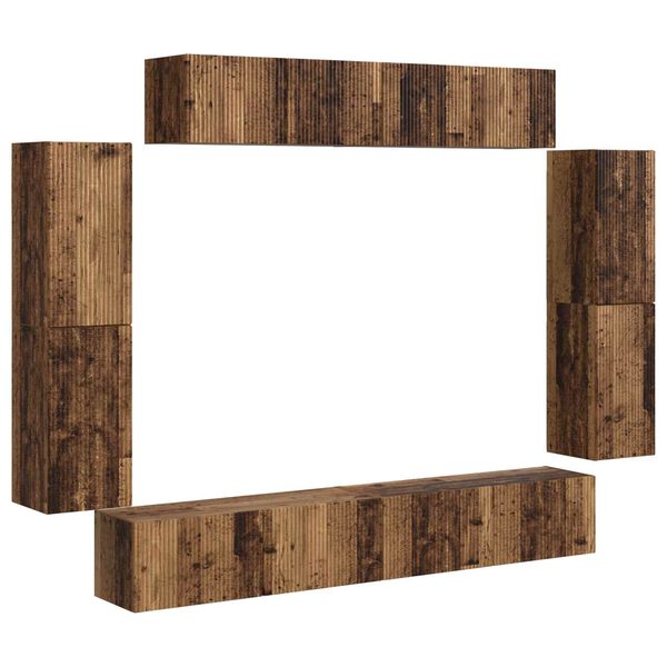 vidaXL Meuble TV 8 pcs Bois ancien