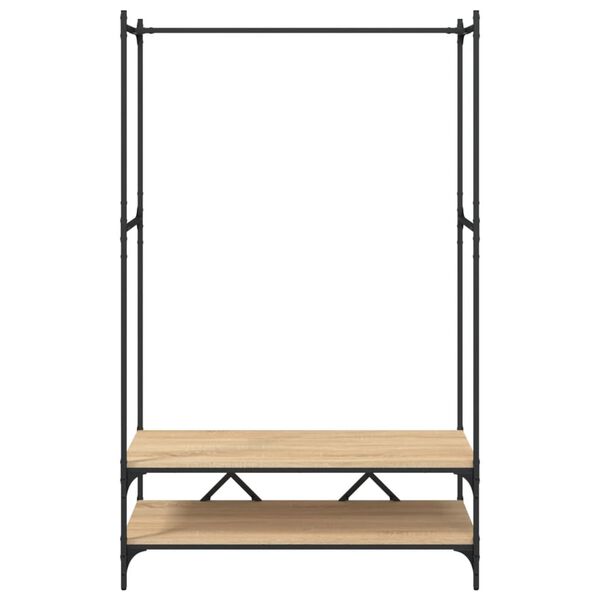 vidaXL Porte-v&ecirc;tements avec &eacute;tag&egrave;res ch&ecirc;ne sonoma bois d'ing&eacute;nierie