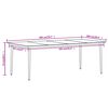 vidaXL Ensemble &agrave; manger de jardin coussins 9 pcs R&eacute;sine tress&eacute;e Verre