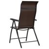 vidaXL Chaises pliables de jardin lot de 4 marron résine tressée