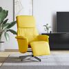 vidaXL Fauteuil inclinable avec repose-pieds jaune clair tissu