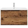 vidaXL Meuble lavabo avec bassin et robinet int&eacute;gr&eacute;s vieux bois