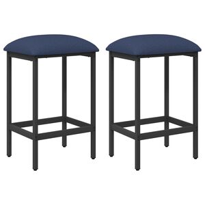 vidaXL Tabouret de bar 2 pc Bleu 40 x 32 x 64 cm Bois d'ing&eacute;nierie