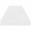 vidaXL &Eacute;tag&egrave;re murale flottante Blanc brillant 90x23,5x3,8 cm MDF
