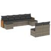 vidaXL Salon de jardin 9 pcs avec coussins gris r&eacute;sine tress&eacute;e
