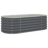 vidaXL Lit sur&eacute;lev&eacute; de jardin 160x80x44 cm Acier galvanis&eacute; Gris