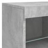 vidaXL Buffet avec lumières LED gris béton 81x37x67 cm