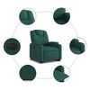 vidaXL Fauteuil inclinable &eacute;lectrique vert fonc&eacute; tissu