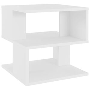 vidaXL Table d'appoint Blanc 40x40x40 cm Agglom&eacute;r&eacute;