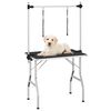 vidaXL Table de Toilettage Ajustable pour Chiens Chats 2 Potences