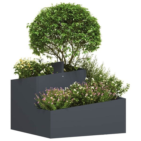 vidaXL Cache-pot de jardin Anthracite 60 x 60 x 50 cm
