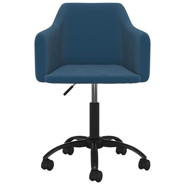 vidaXL Chaises pivotantes &agrave; manger lot de 6 Bleu Velours