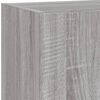vidaXL Unit&eacute;s murales TV avec LED 4 pcs gris sonoma bois d'ing&eacute;nierie