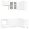 vidaXL Unit&eacute; de cuisine LYON 8 pc Blanc Bois d'ing&eacute;nierie