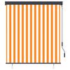 vidaXL Store roulant d'ext&eacute;rieur 140x250 cm Blanc et orange