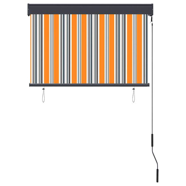 vidaXL Store roulant d'ext&eacute;rieur 100x250 cm Jaune et bleu