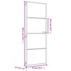 vidaXL Porte int&eacute;rieure mince dor&eacute; 76x201,5 cm verre tremp&eacute; aluminium