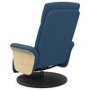 vidaXL Fauteuil inclinable de massage avec repose-pieds bleu tissu
