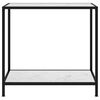 vidaXL Table console Blanc 80x35x75 cm Verre tremp&eacute;