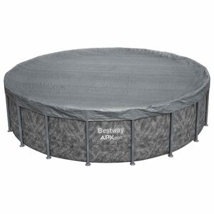 Bestway Couverture de piscine &Oslash;5,49 m Rond Polyester Gris