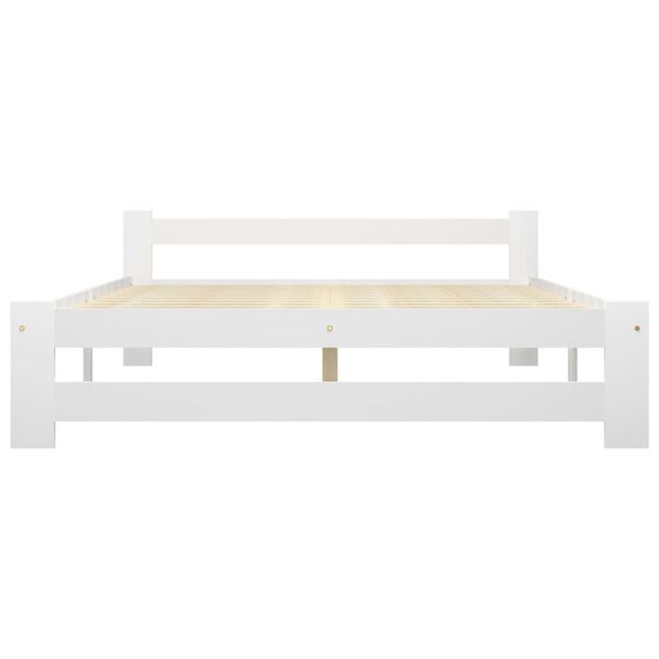 vidaXL Cadre de lit sans matelas blanc bois massif 160x200 cm