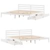 vidaXL Cadre de lit sans matelas blanc 180x200 cm bois massif de pin