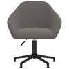 vidaXL Chaise pivotante &agrave; manger Gris fonc&eacute; Velours