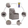vidaXL Fauteuil de massage inclinable Taupe Tissu