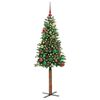 vidaXL Sapin de No&euml;l mince Vert 150 cm PVC et bois de pin massif