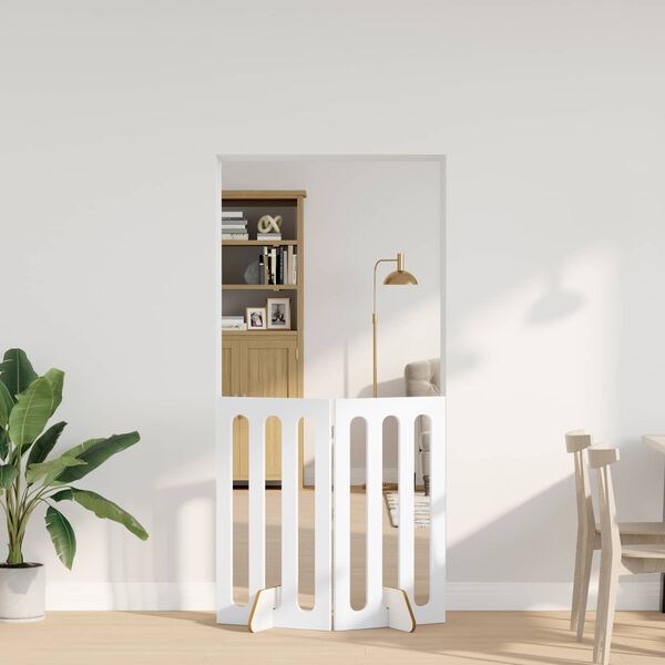 vidaXL Cl&ocirc;ture pliable pour animaux 2 pcs Blanc 100,5 x 38 x 90 cm