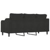 vidaXL Canap&eacute; &agrave; 3 places Noir 180 cm Tissu