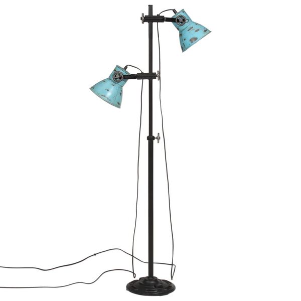 vidaXL Lampadaire 25 W bleu d&eacute;lav&eacute; 25x25x90/140 cm E27