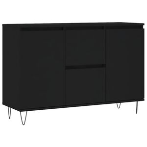 vidaXL Buffet noir 101,5x35x70 cm bois d&rsquo;ing&eacute;nierie