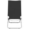 vidaXL Chaises de plage pliables lot de 2 Noir Tissu