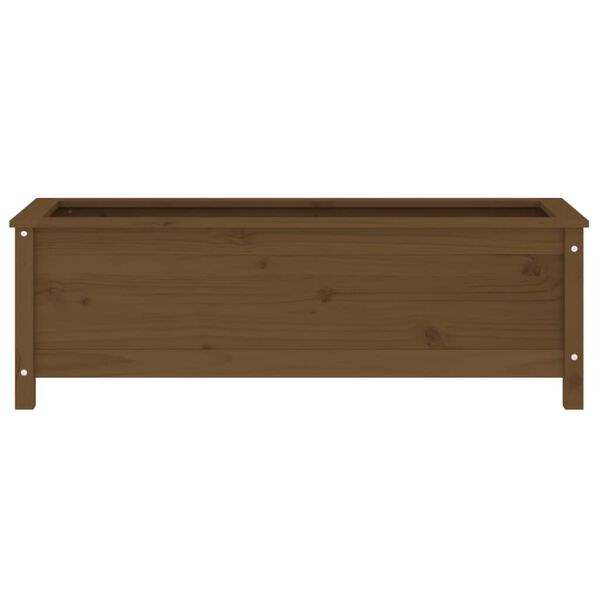 vidaXL Lit sur&eacute;lev&eacute; de jardin brun miel 119,5x40x39 cm bois pin massif