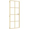 vidaXL Porte int&eacute;rieure mince dor&eacute; 83x201,5 cm verre tremp&eacute; aluminium