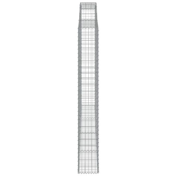 vidaXL Panier de gabions arqu&eacute; 300x30x220/240 cm Fer galvanis&eacute;