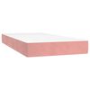 vidaXL Sommier &agrave; lattes de lit matelas et LED Rose 200x200 cm Velours