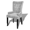 vidaXL Fauteuil Argent&eacute; Velours