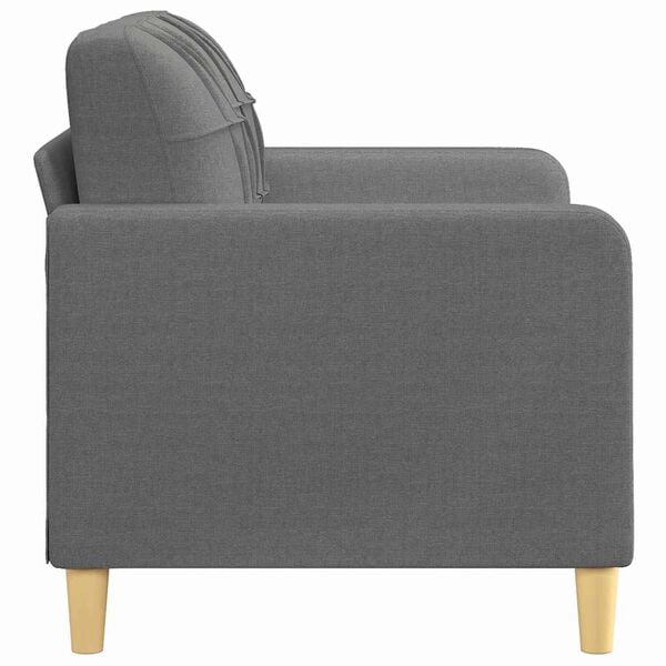 vidaXL Canap&eacute; &agrave; 2 places Gris fonc&eacute; 120 cm Tissu