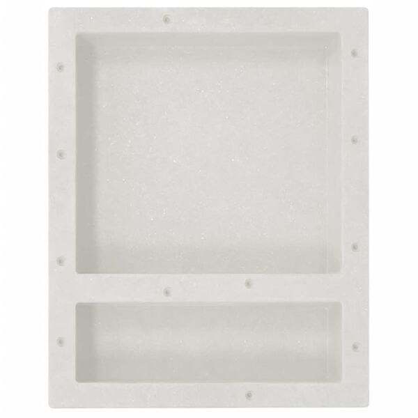vidaXL Niche de douche avec 2 compartiments Blanc mat 41x51x10 cm