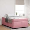 vidaXL Cadre de lit avec matelas Rose 120 x 190 cm tissu