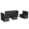 vidaXL Salon de jardin 8 pcs avec coussins noir r&eacute;sine tress&eacute;e
