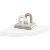 vidaXL &Eacute;tag&egrave;res d'angle flottantes 2pcs blanc brillant 35x35x3,8cm MDF
